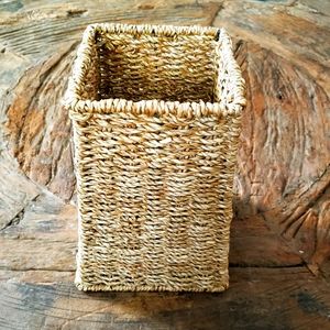 Seagrass and wire vase.